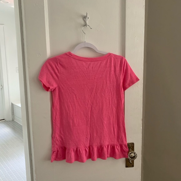 Talbots Asymmetrical Ruffle Hem Tee - Picture 3 of 3
